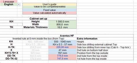 blum aventos calculator